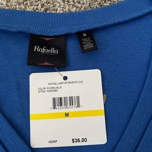 NWT Rafaella sportswear in Riviera Blue, size Medium
